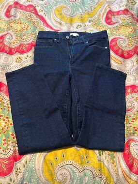 Good American Dark Indigo Straight-Leg Jeans